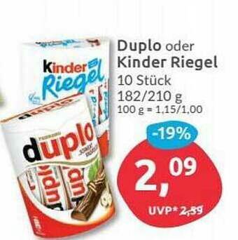 Budni Duplo Oder Kinder Riegel Angebot