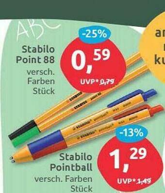 Budni Stabilo Point 88 Stabilo Pointball Angebot