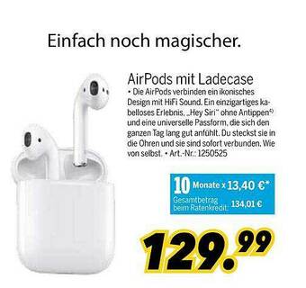 MEDIMAX Airpods Mit Ladecase Angebot