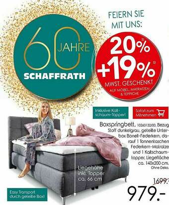 Schaffrath Boxspringbett Angebot