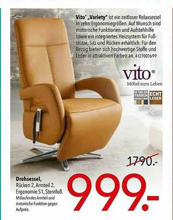 Schaffrath Drehsessel Vito „variety” Angebot