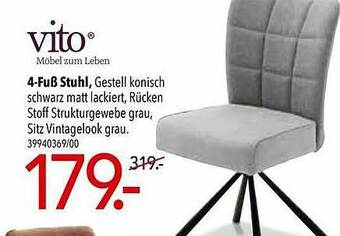 Schaffrath Vito 4-fuß Stuhl Angebot