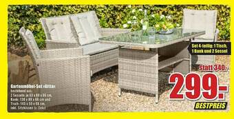 B1 Discount Baumarkt Gartenmöbel-set »gitta« Angebot