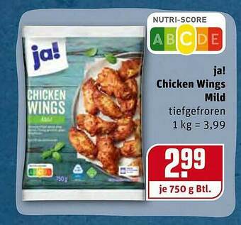 REWE Ja! Chicken Wings Mild Angebot