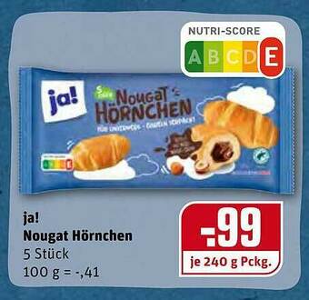 REWE Ja! Nougat Hörnchen Angebot