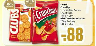 REWE Lorenz Crunchips Oder Clubs Party Cracker Angebot