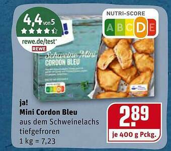 REWE Ja! Mini Cprdon Bleu Angebot