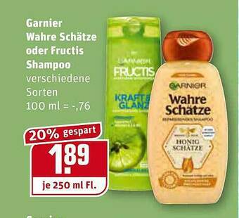 REWE Garnier Wahre Schätze Oder Fruchtis Shampoo Angebot