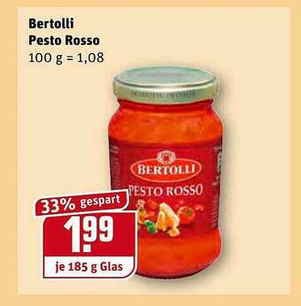 REWE Bertolli Pesto Rosso Angebot