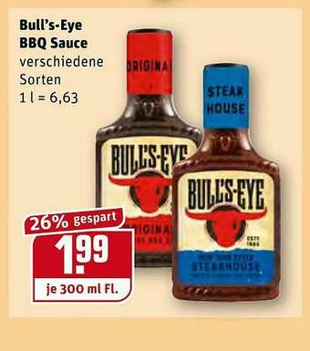 REWE Bull's Eye Bbq Sauce Angebot