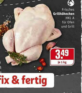 REWE Frisches Grillhähnchen Angebot