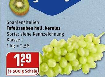 REWE Tafeltrauben Hell, Kernlos Angebot