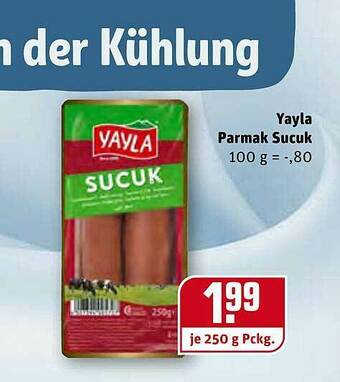 REWE Yayla Parmak Sucuk Angebot