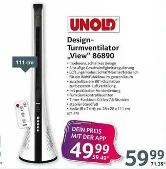 Selgros Design-turmventilator „view” 86890 Angebot