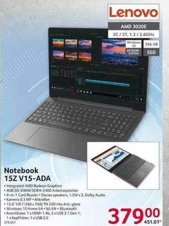 Selgros Notebook 15z V15-ada Lenovo Angebot