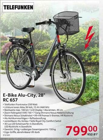 Selgros E-bike Alu-city 28 Angebot