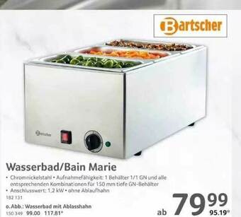 Selgros Wasserbad Bain Marie Bartscher Angebot