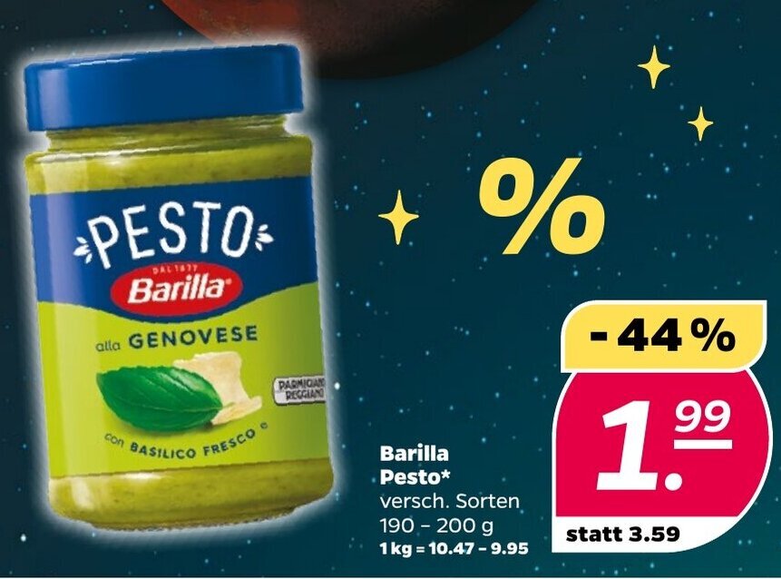 Barilla Pesto 190200g Angebot bei NETTO