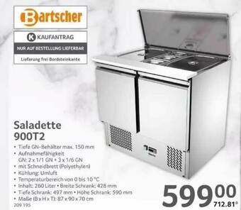 Selgros Saladette 900t2 Bartscher Angebot