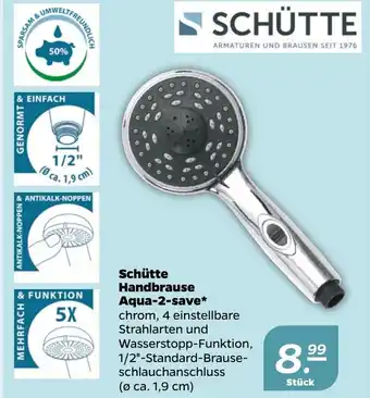 NETTO Schutte Handbrause Aqua-2-save Angebot