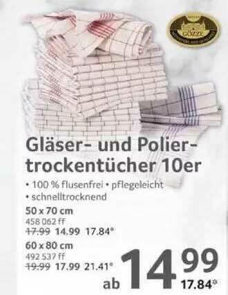 Selgros Gläser- Und Polier-trockentücher 10er Angebot