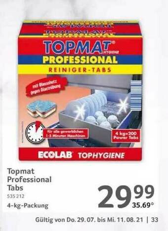 Selgros Topmat Professional Tabs Angebot