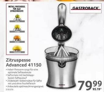 Selgros Zitruspesse Advanced 41150 Gastroback Angebot