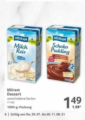 Selgros Milram Dessert Angebot