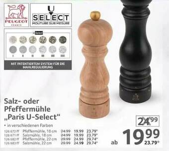 Selgros Salz- Oder Pfeffermühle „paris U-select” Angebot