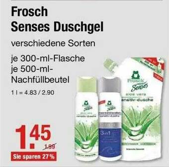 V Markt Frosch Senses Duschgel Angebot