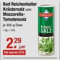 V Markt Bad Reichenhaller Kräutersalz Oder Mozzarella-tomatensalz Angebot