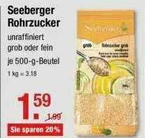 V Markt Seeberger Rohrzucker Angebot