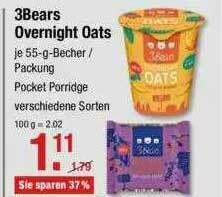 V Markt 3bears Overnight Oats Angebot