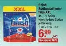 V Markt Finish Spülmaschinentabs XXL Angebot