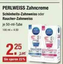 V Markt Perlweiss Zahncreme Angebot