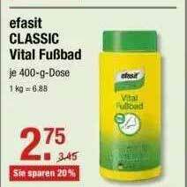 V Markt Efasit Classic Vital Füßbad Angebot