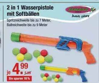 V Markt 2in1 Wasserpistole Mit Softbällen Angebot