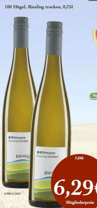 LPG Biomarkt 100 Hügel, Riesling Trocken Angebot