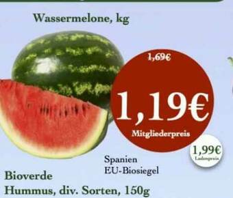 LPG Biomarkt Wassermelone Angebot