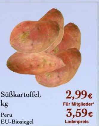 LPG Biomarkt Süßkartoffel Angebot