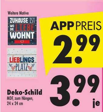 Mäc Geiz Deko-schild Angebot