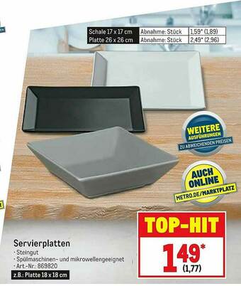 METRO Servierplatten Angebot