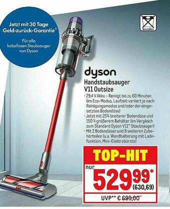 METRO Dyson Handstaubsauger V11 Outsize Angebot