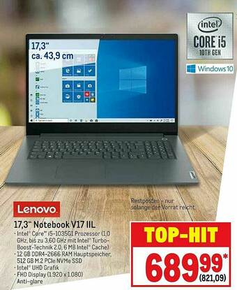 METRO Lenovo 17.3 Angebot