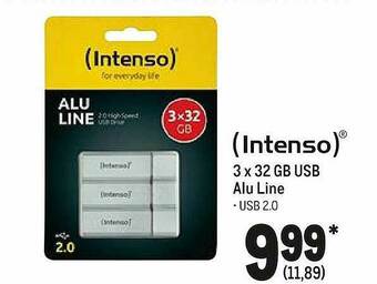 METRO Intenso 3x32 Gb Usb Alu Line Angebot