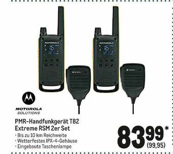 METRO Motorola Solutions Pmr-handfunkgerät T82 Extreme Rsm 2er Set Angebot