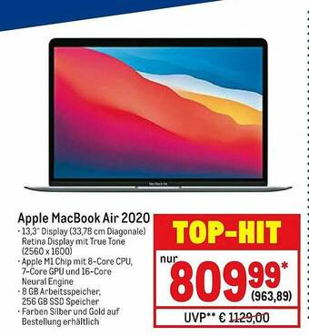 METRO Apple Macbook Air 2020 Angebot