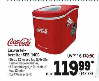 METRO Eiswürfel-bereieter Seb-14cc Coca-cola Angebot