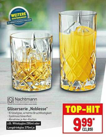 METRO Nachtmann Gläserserie „noblesse” Angebot