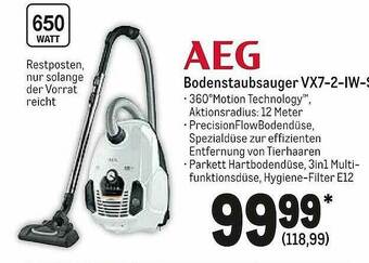 METRO Aeg Bodenstaubsauger Vx7-2-iw-s Angebot